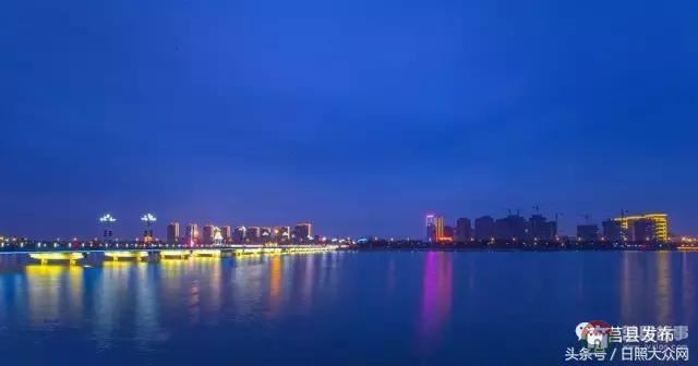莒縣沭河公園夜景，真是美！