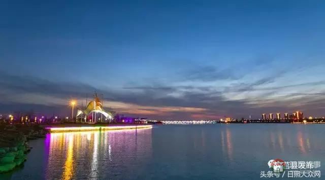 莒縣沭河公園夜景，真是美！